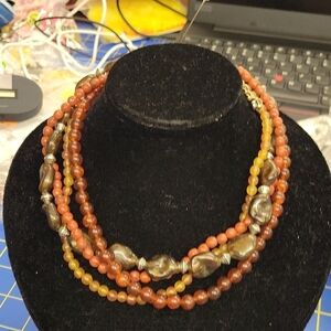 4 Strand Beaded 20" + 3" extension Necklace